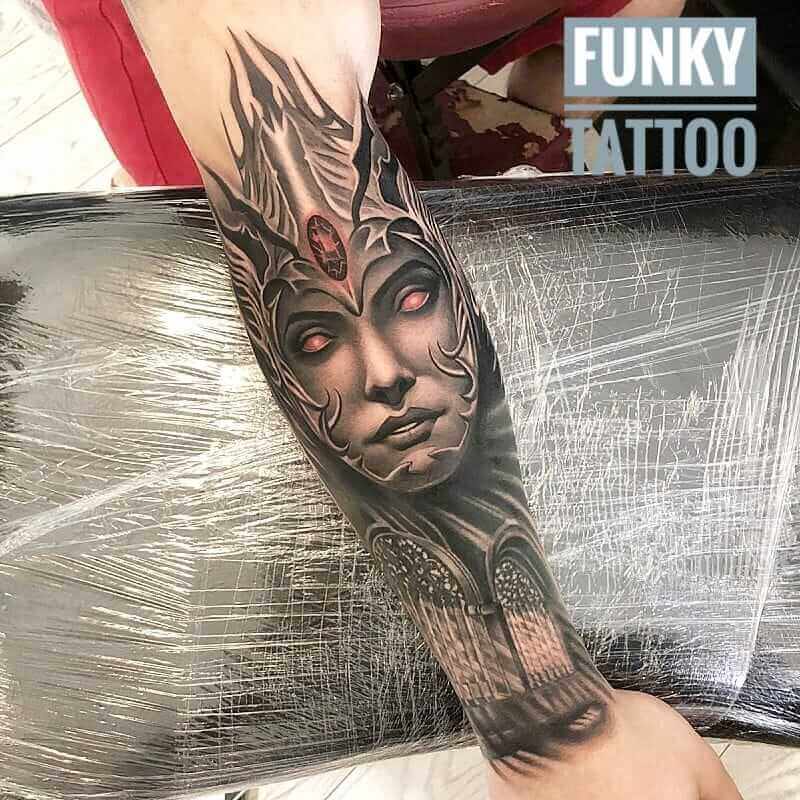 Tatuaj antebrat Salon tatuaje Bucuresti Salon Piercing Bucuresti Tatuaje fete, tatuaje barbati , tatuaje pe mana , tatuaje color , tatuaj mare pe mana